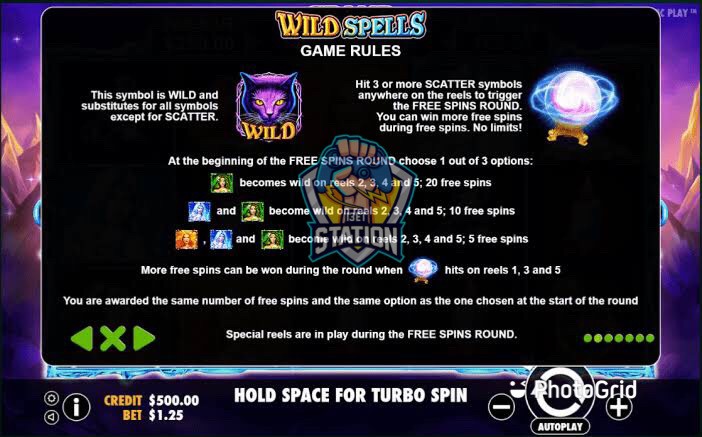 รีวิวเกมสล็อต PP : Wild Spells สล็อตสาวเวทมนต์