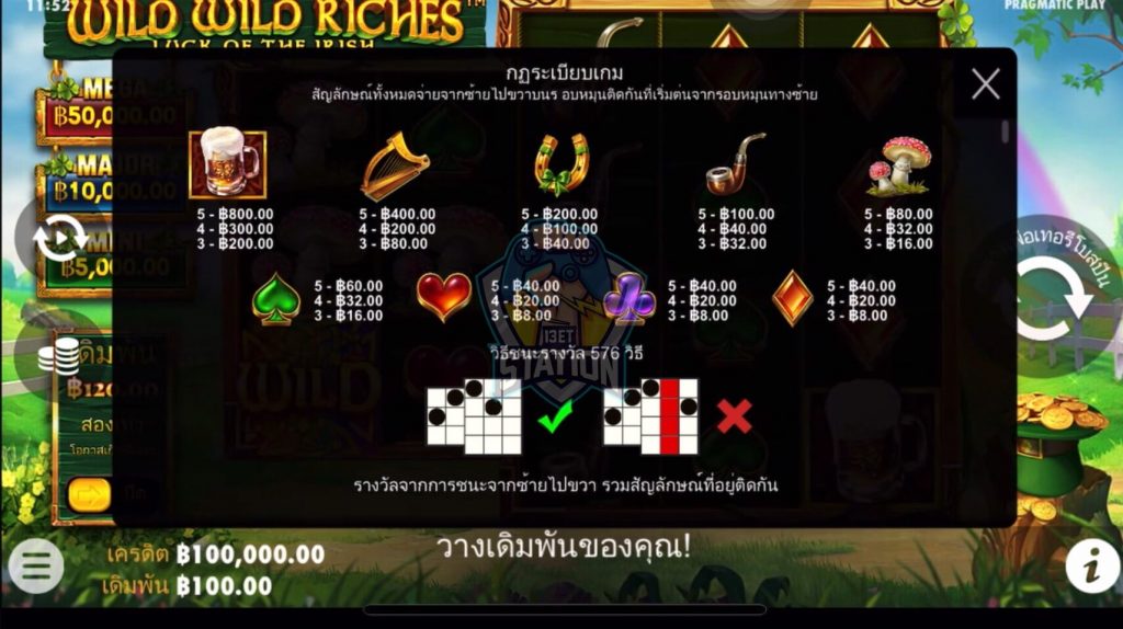 รีวิวเกมสล็อต PP : Wild Wild Riches สมบัติภูติแคระ